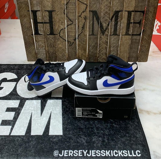 Air Jordan 1 Mid Racer Blue Preschool size 13.5