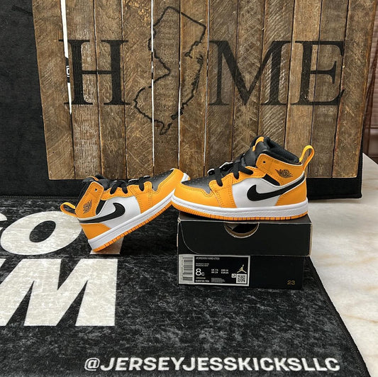 Air Jordan 1 Mid Yellow Taxi Toddler size 8c