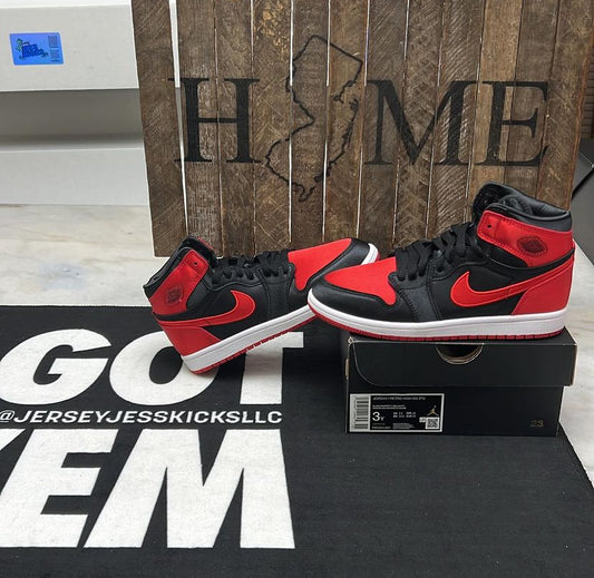Air Jordan 1 High Satin Bred Preschool size 3