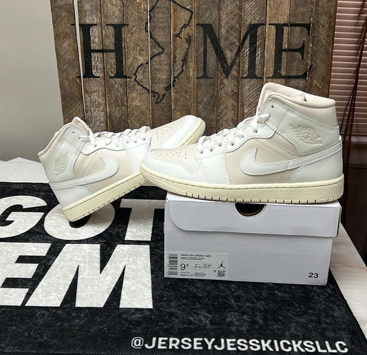 Air Jordan one mid sail/light brown women’s size 9.5